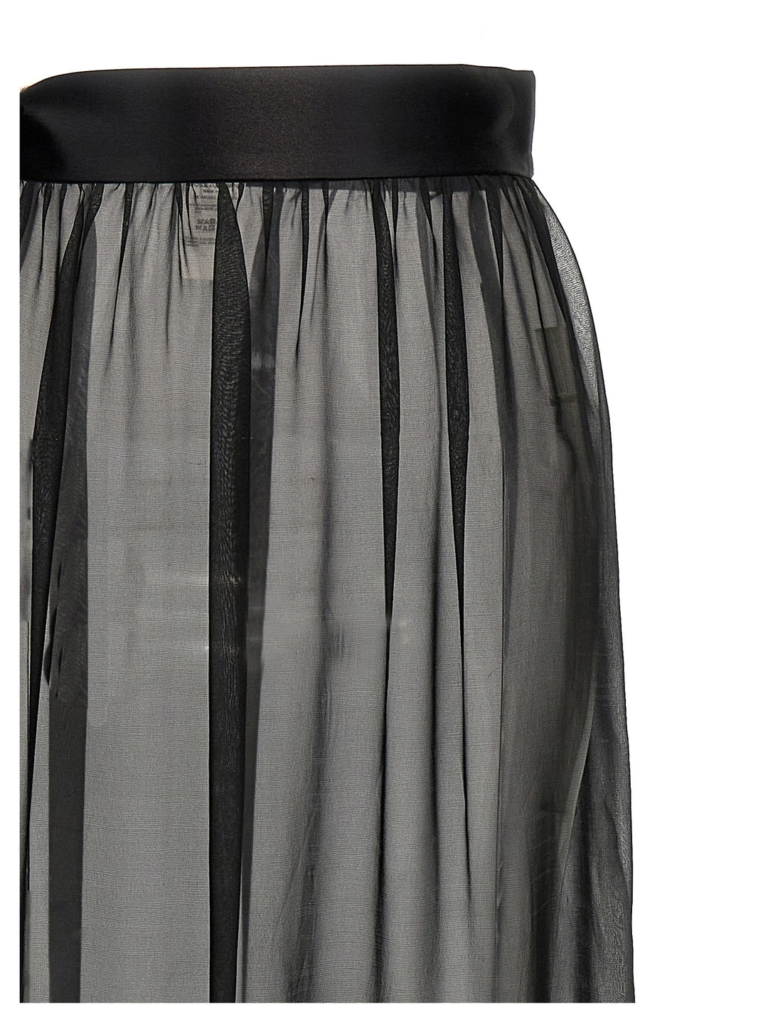 Dolce & Gabbana Chiffon Long Skirt Gonne - Nero | a12f9ed2c53b70fa9e9d831197947c8da230ac02