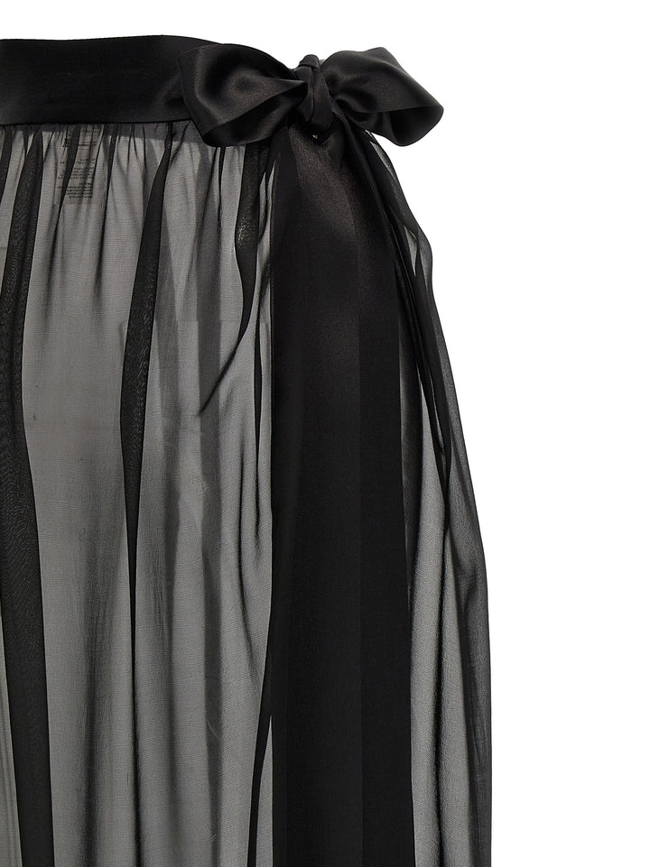 Dolce & Gabbana Chiffon Long Skirt Gonne - Nero | fcf16021317b43c6cab3f628dccc6b3ad7442c66
