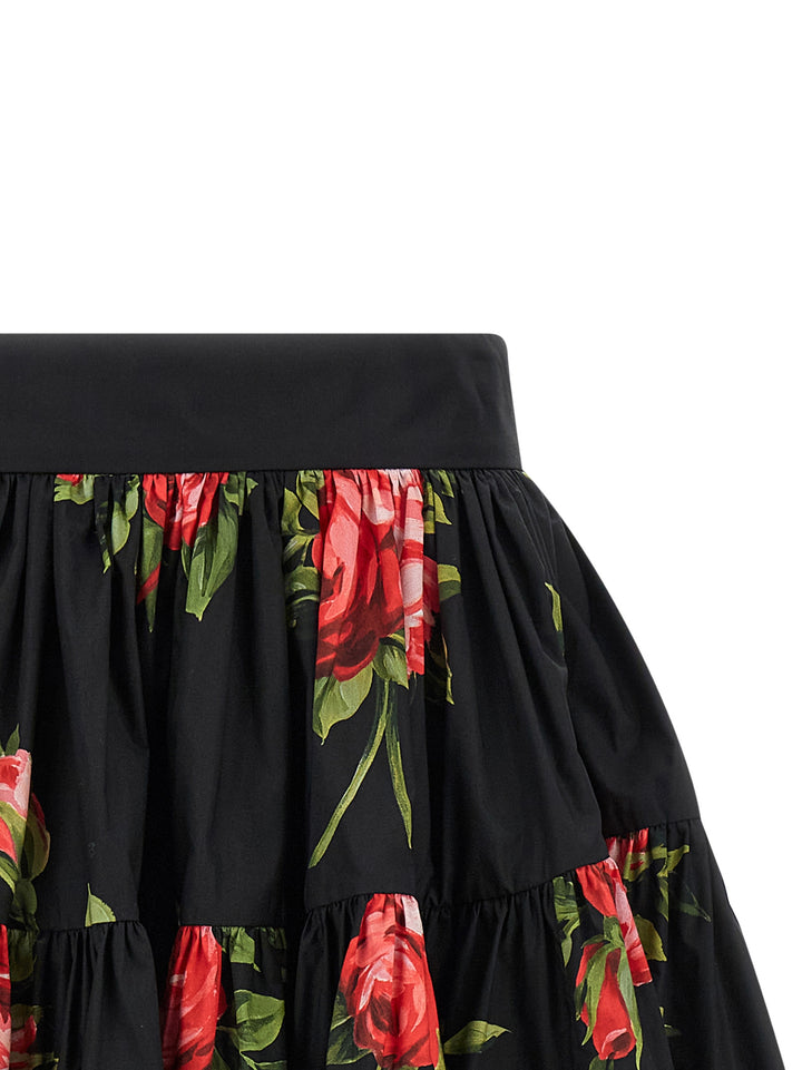 Dolce & Gabbana Bouquet Rose Gonne - Nero | f0dae5bd7e77f8e2a14c997e13ce8ec8881c4aa7