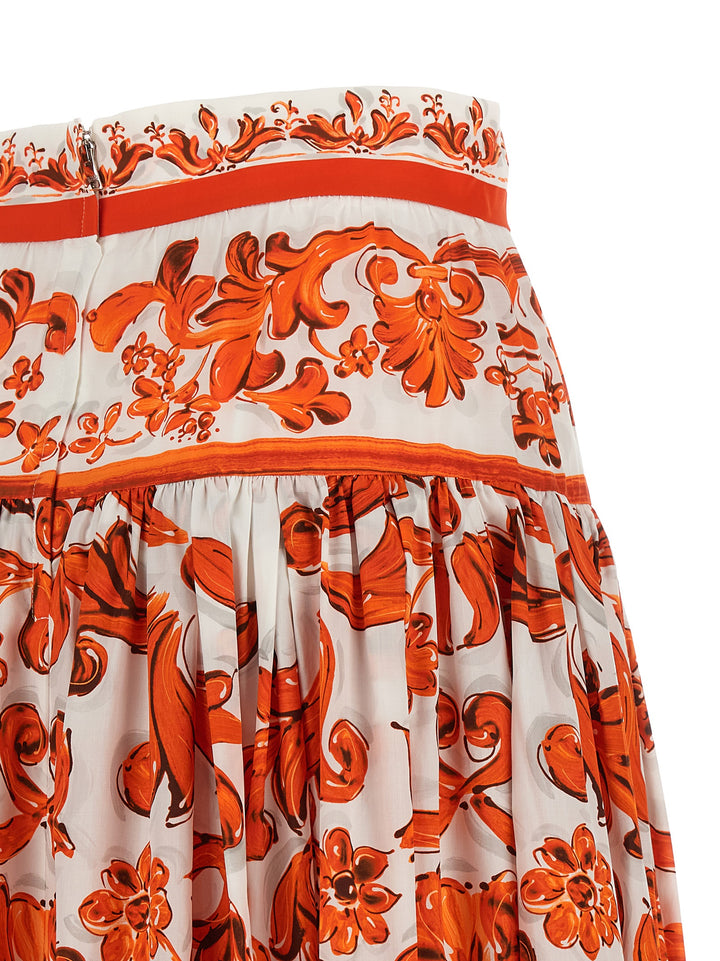 Dolce & Gabbana Maiolica Gonne - Arancione | 6a09ea417faa743e02194bc886d2b51d4c3d4ea1