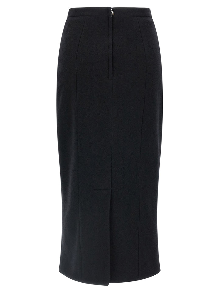 Dolce & Gabbana Wool Sheath Skirt Gonne - Nero | 36571bdb0c5da09a3e64c864727492eecb4892a9