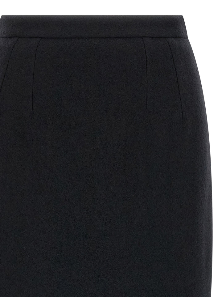 Dolce & Gabbana Wool Sheath Skirt Gonne - Nero | 2e3bffeb593cb9162be19fb711cda464b9afac97