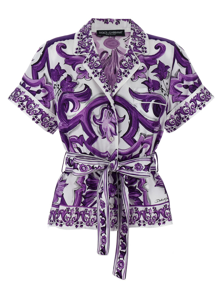 Dolce & Gabbana Maiolica Camicie - Viola | 145874f3bd7b97f0f52ff735782bfd75c243d19e