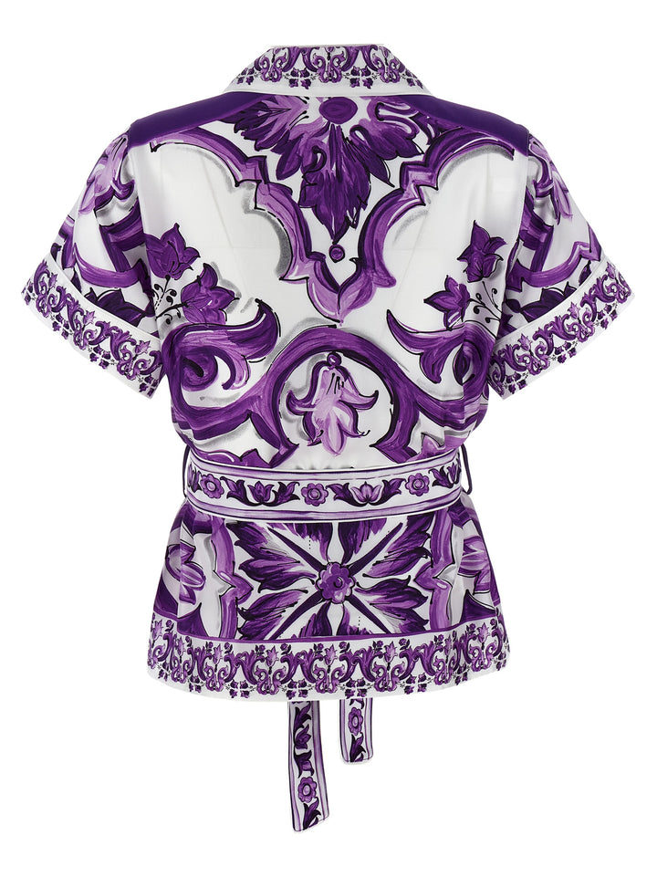 Dolce & Gabbana Maiolica Camicie - Viola | b937cead252796271b9e4e23d92ea870d55679cf
