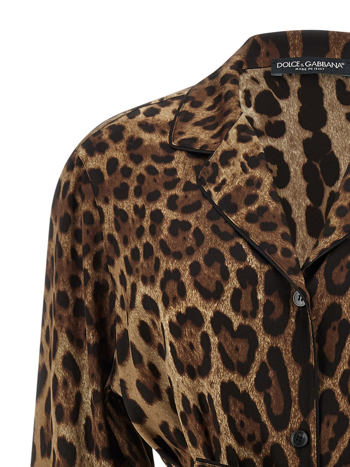 Dolce & Gabbana Leopardo Camicie - Marrone | a429ad6e853fff779777f6259bca9112f4ff9b6d