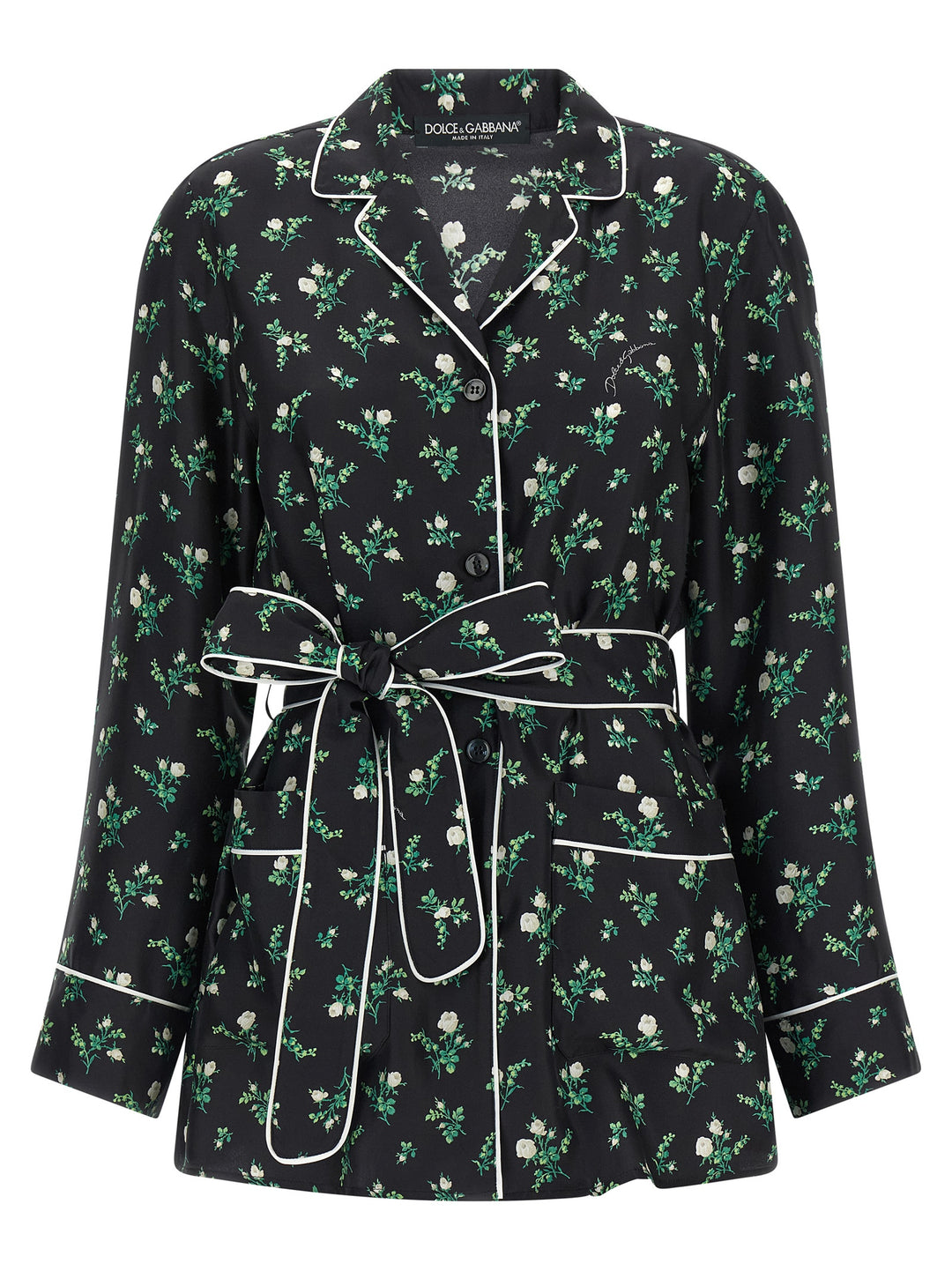 Dolce & Gabbana Roselline And Lily Of The Lilies Of The Flowers Printed Shirt Camicie - Nero | 256f32f347e74d6757db9e0f6e588868d3d08f3b
