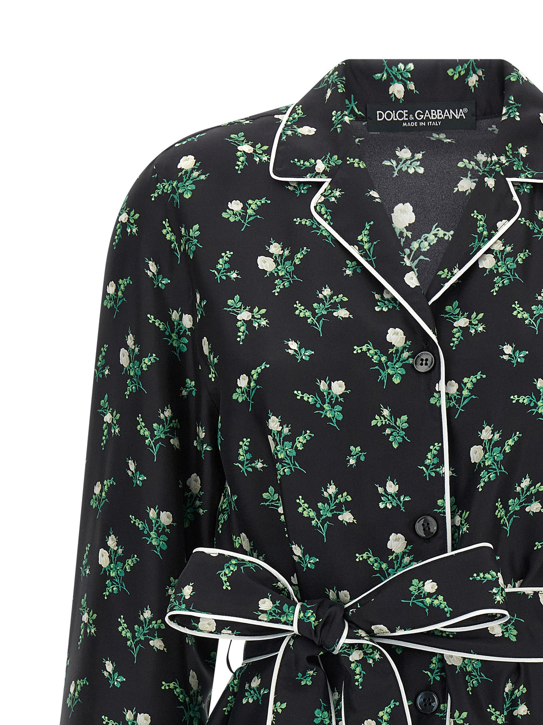 Dolce & Gabbana Roselline And Lily Of The Lilies Of The Flowers Printed Shirt Camicie - Nero | cab1f598b3cb5559dd9055cdb1564e38d5651156