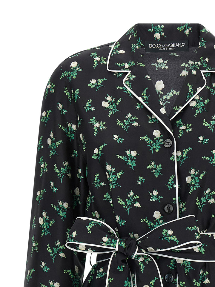 Dolce & Gabbana Roselline And Lily Of The Lilies Of The Flowers Printed Shirt Camicie - Nero | cab1f598b3cb5559dd9055cdb1564e38d5651156