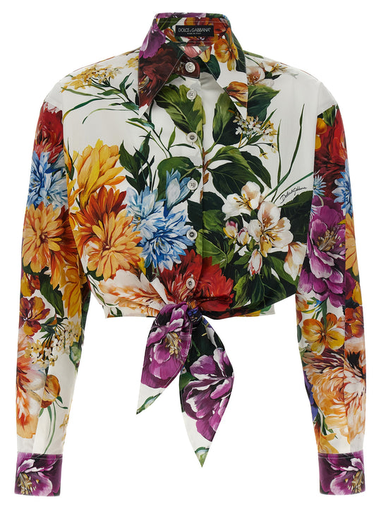 Floral Crop Shirt Camicie Multicolor