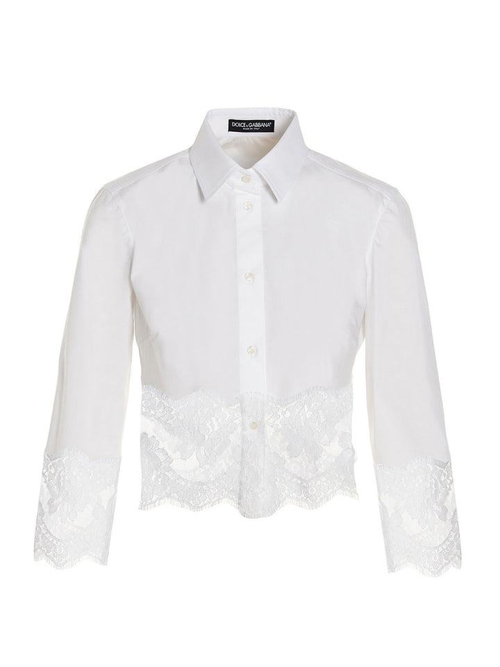Dolce & Gabbana Lace Shirt Camicie - Bianco | a0e5d98aedf48a9a86eb2919f565371c18f26b5a