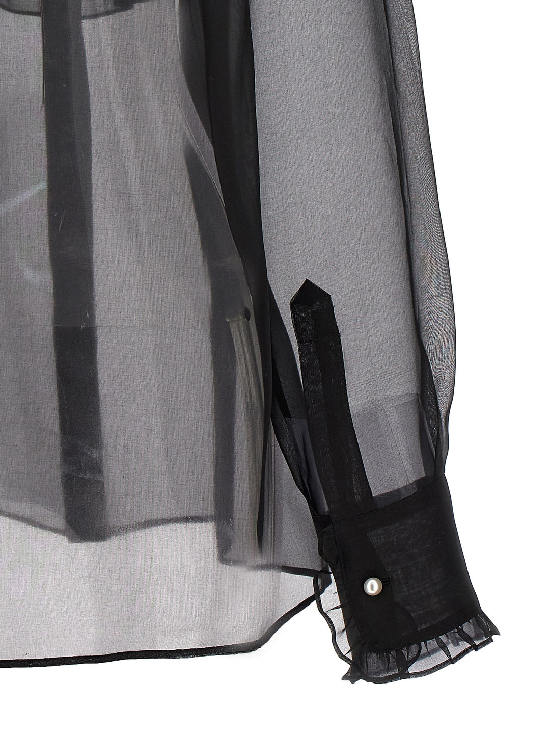 Dolce & Gabbana Plastron And Ruffle Shirt Camicie - Nero | 7b23c49297d27bb0136ddb111a61931435f8ecdc