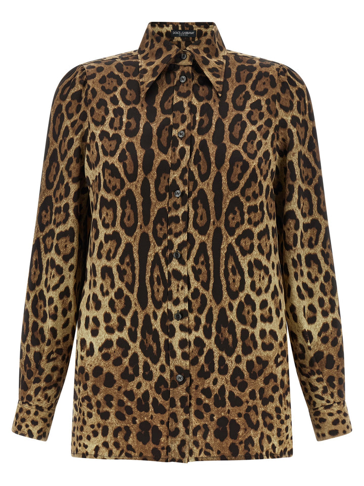 Dolce & Gabbana Leopardo Camicie - Marrone | 9267ac580702c30ed408128ae0cd3da193e5d9ea