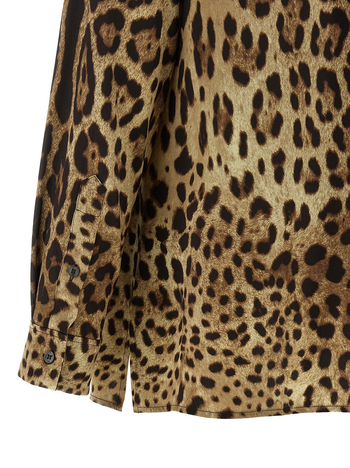 Dolce & Gabbana Leopardo Camicie - Marrone | 70cddbad42224a478b48e1facf58e5e650f4b8f7