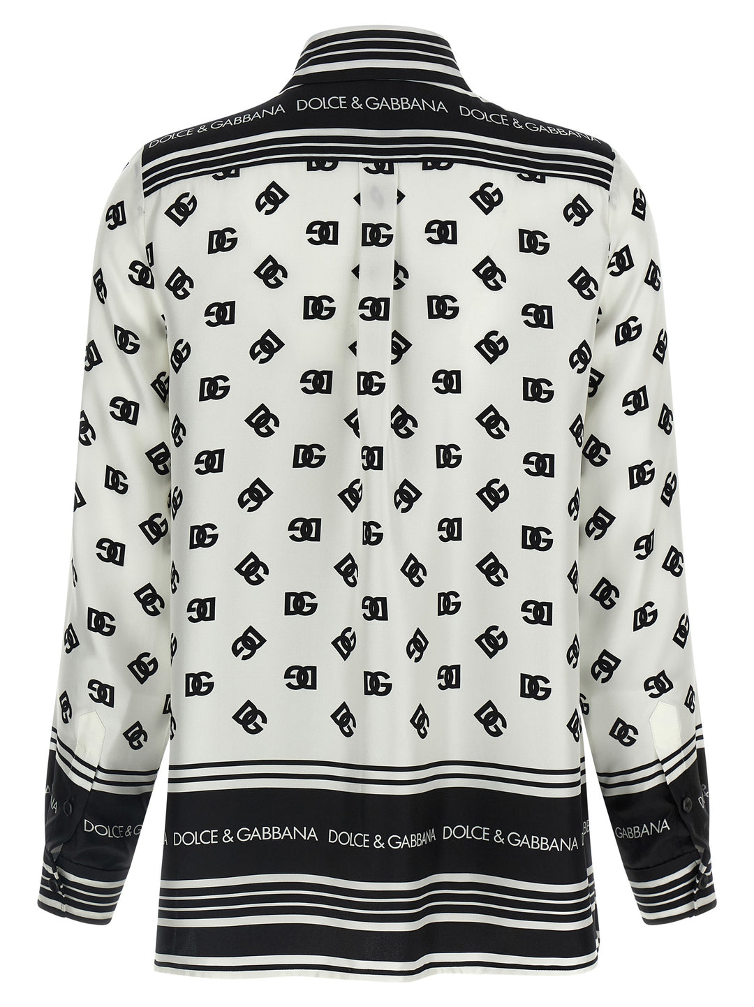 Dolce & Gabbana Dg Print Shirt Camicie - Bianco/Nero | c8460bb78964eb29e813b4fe50a1ca5731e4cd5e