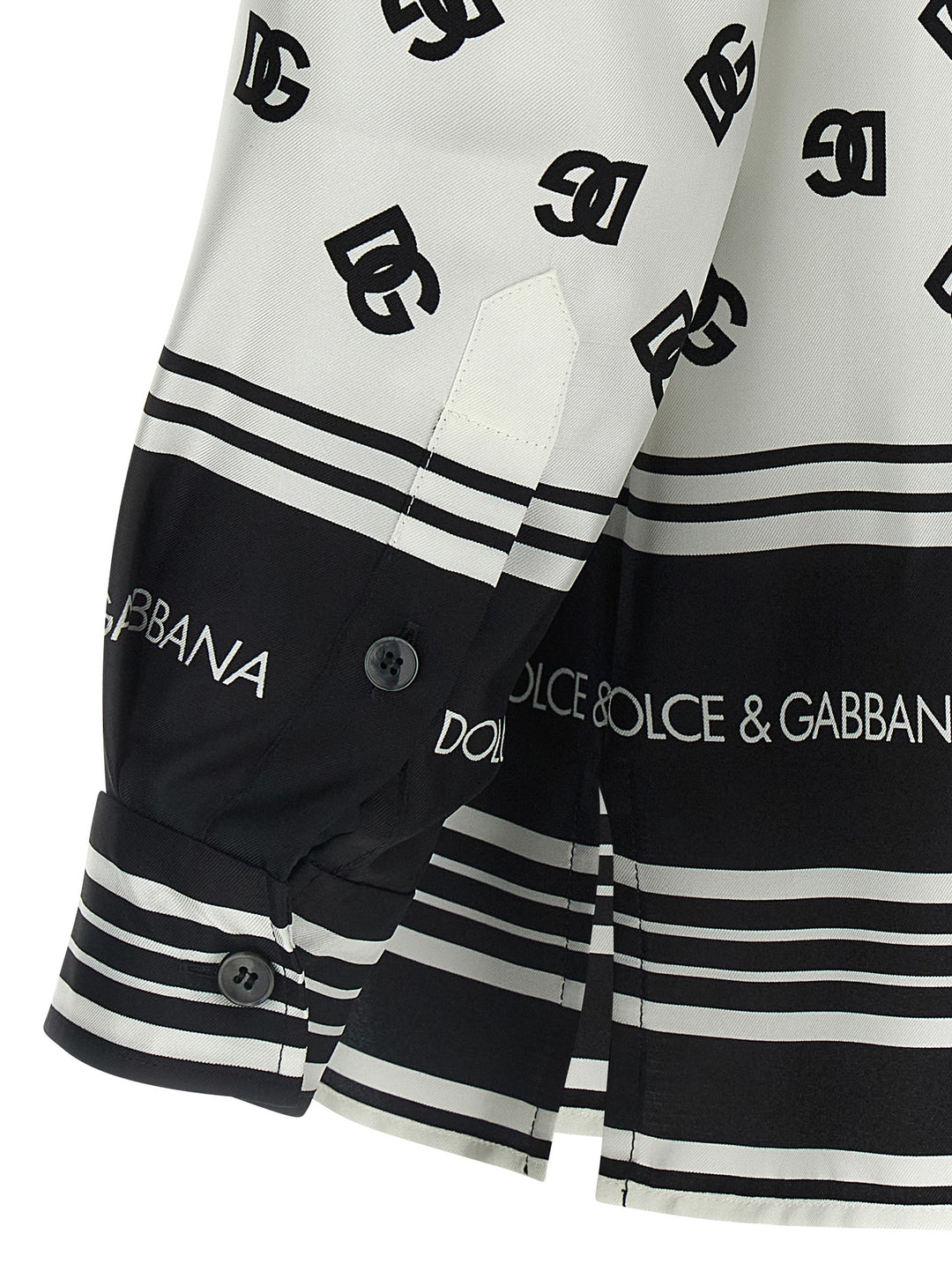 Dolce & Gabbana Dg Print Shirt Camicie - Bianco/Nero | 5cd1a5d322e08ce73e513db80d2cf57843a806be