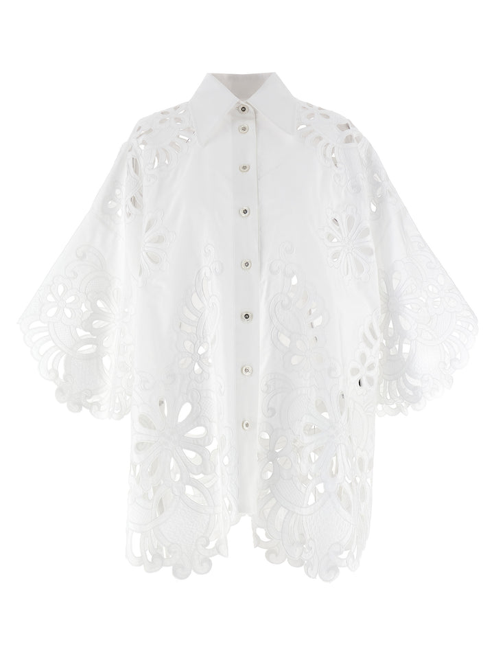 Dolce & Gabbana Cut-Out Embroidery Shirt Camicie - Bianco | a0aa31e2341144d9fb6c0c9e8636ab783337b7c2