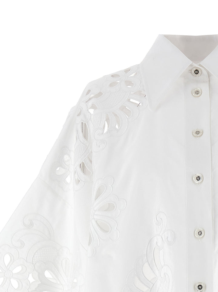 Dolce & Gabbana Cut-Out Embroidery Shirt Camicie - Bianco | b26e5647815220a1ee8a0621c206ea1cbba86117