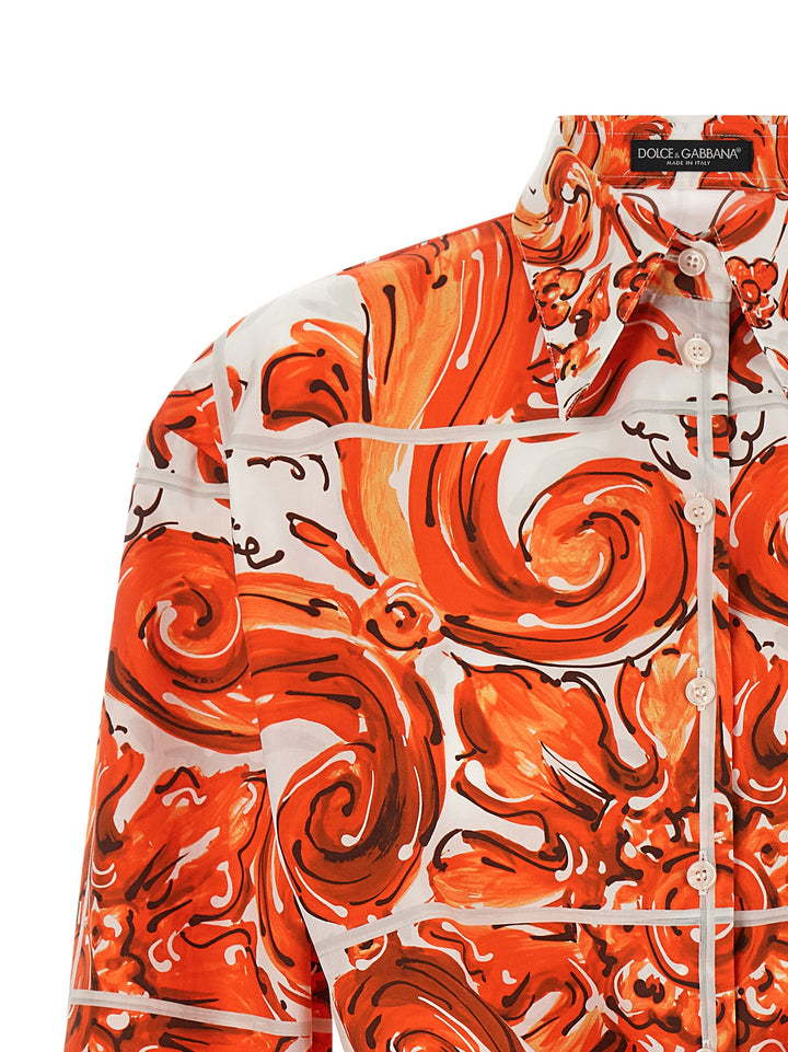 Dolce & Gabbana Maiolica Camicie - Arancione | 063ca52b4704d327f5d6bb54e53548bd2813a317