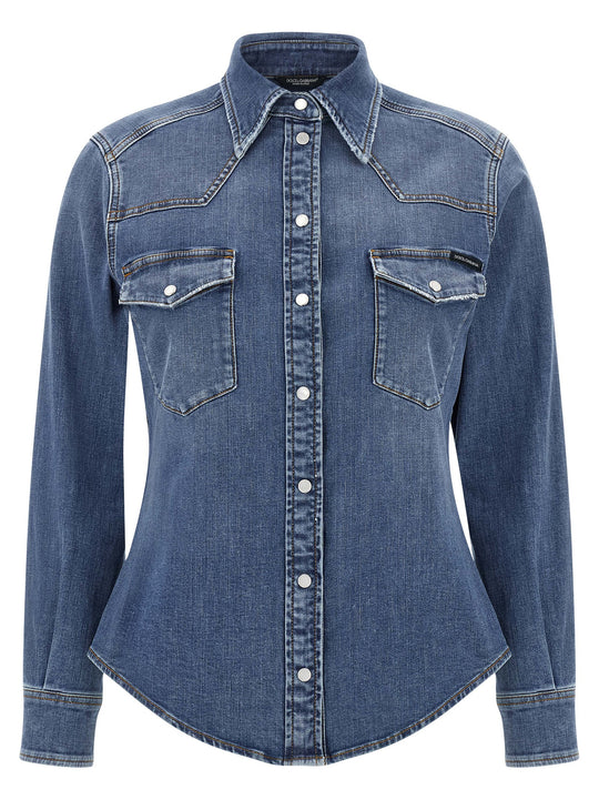 Denim Shirt Camicie Blu