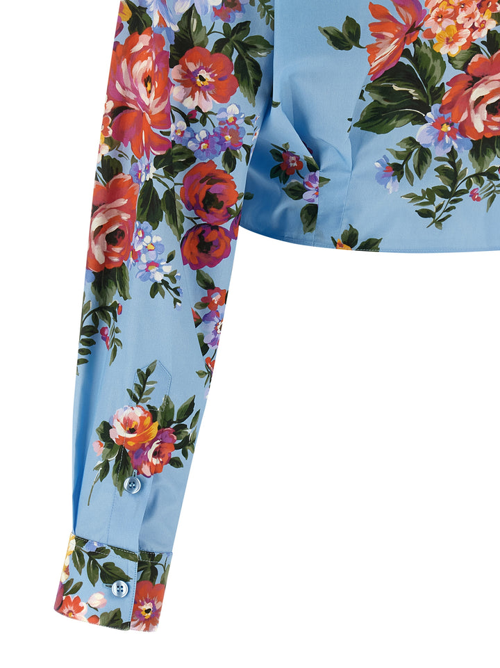 Dolce & Gabbana Mazzo Di Fiori Camicie - Celeste | 3414542e89c0e96c5223370e6ef3e055bfe018fd