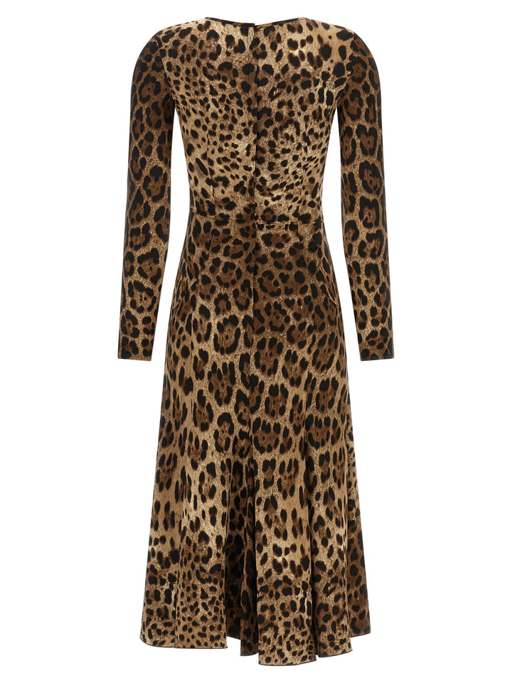 Dolce & Gabbana Animal Print Dress Abiti - Marrone | b8917dcfb5211442f6cb34fe58e942f0aa639c5a