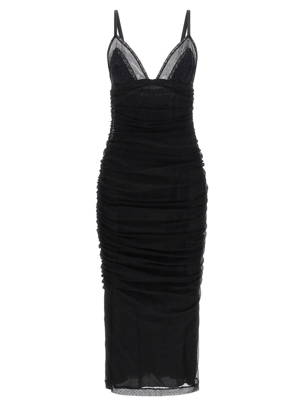 Longuette Slip Dress Abiti Nero