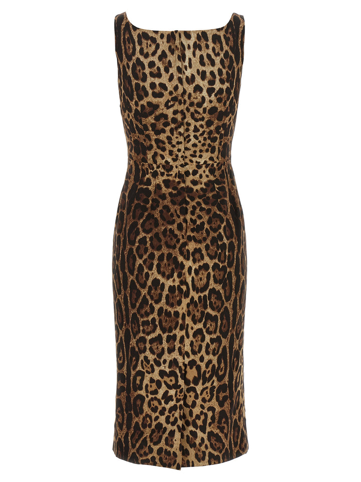 Dolce & Gabbana Silk Charmeuse Dress Abiti - Marrone | f71d0185744aee64a6ebecac3ce9811770e373ad