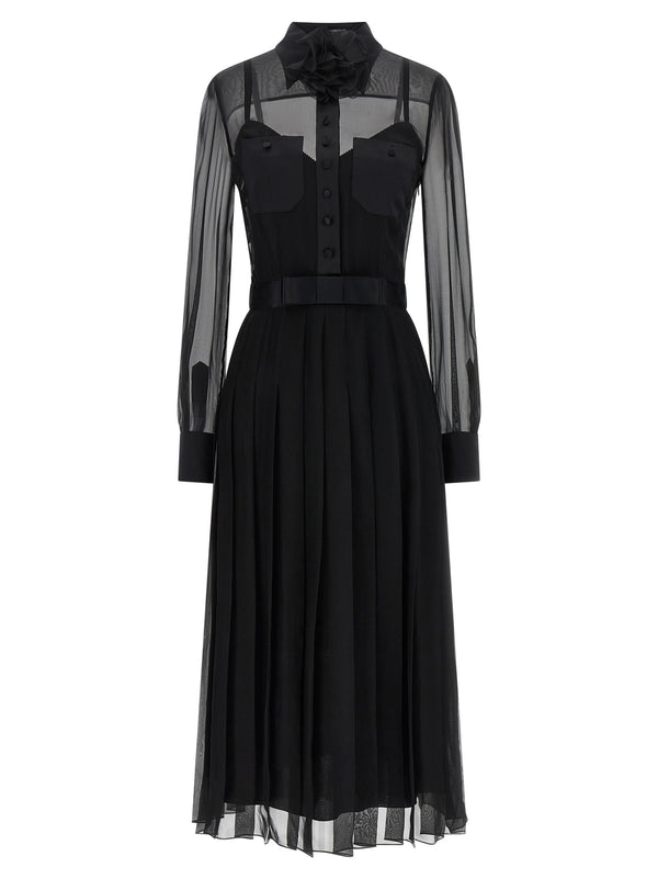 Chiffon Dress Abiti Nero