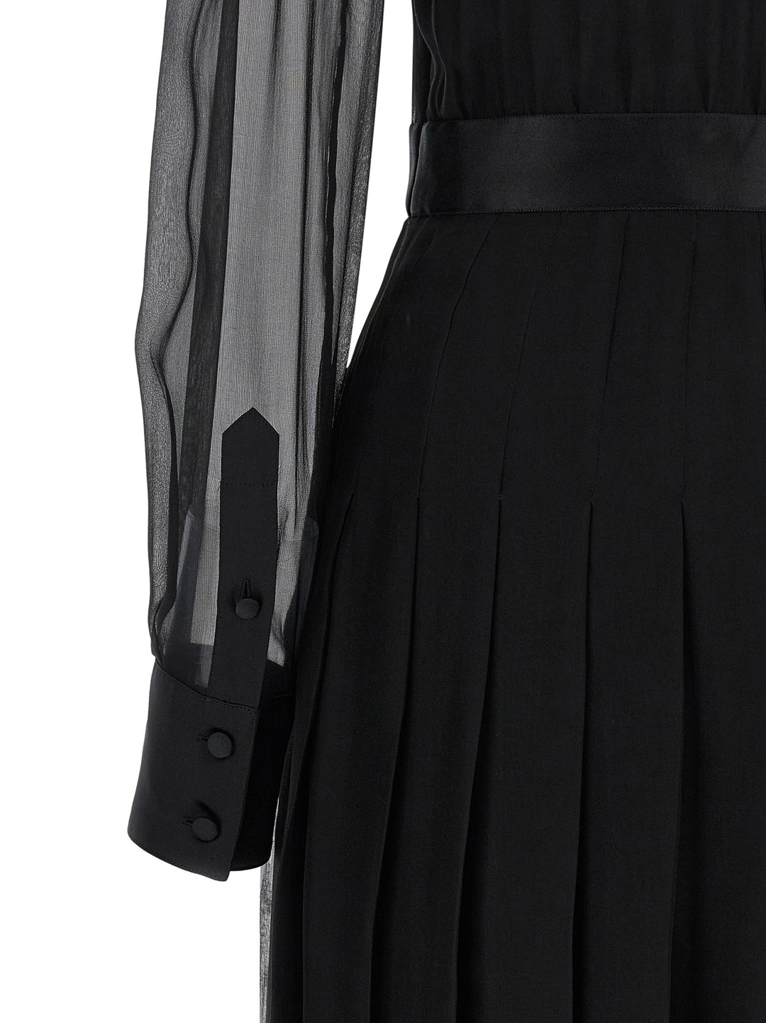 Dolce & Gabbana Chiffon Dress Abiti - Nero | aa1623d2288c50a4d465f6de724153a7f52fac70