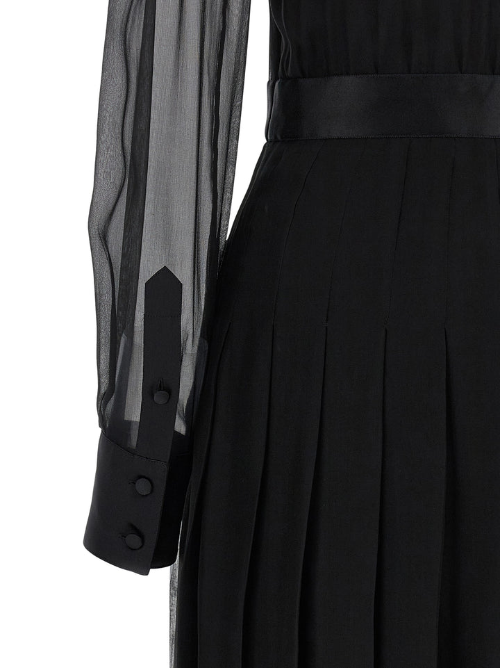 Dolce & Gabbana Chiffon Dress Abiti - Nero | aa1623d2288c50a4d465f6de724153a7f52fac70