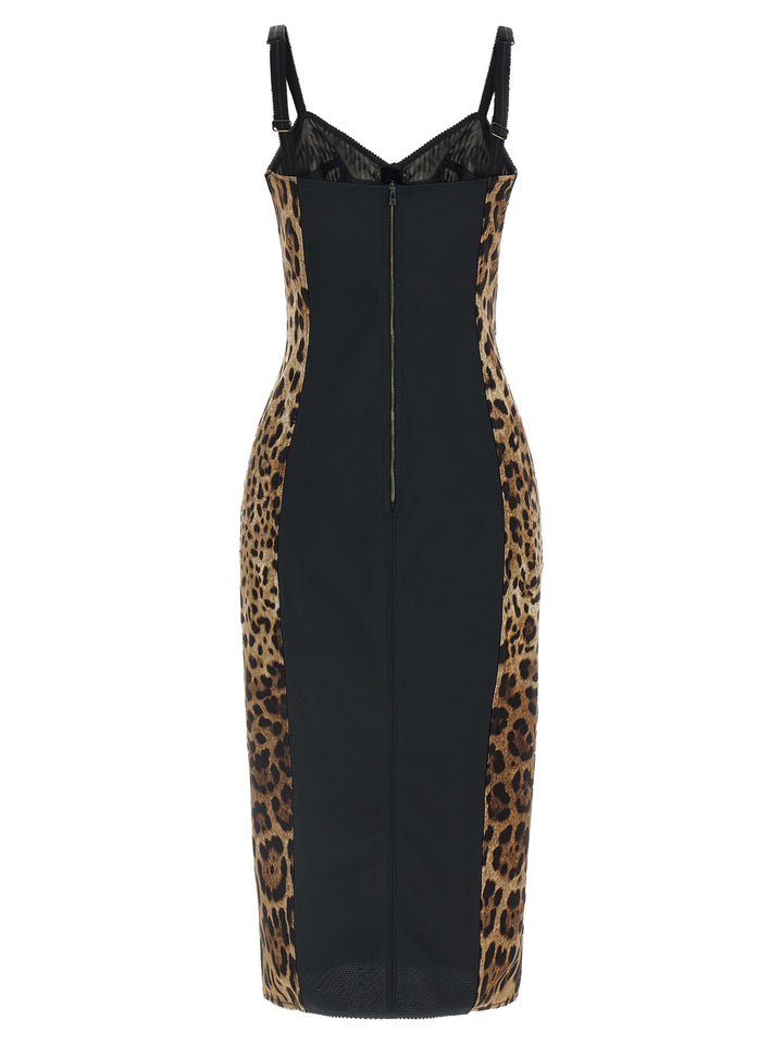 Dolce & Gabbana Animal-Print Corset Dress Abiti - Marrone | 683c5a276ca2aa0cfdc6ccd787605b54bf75b492