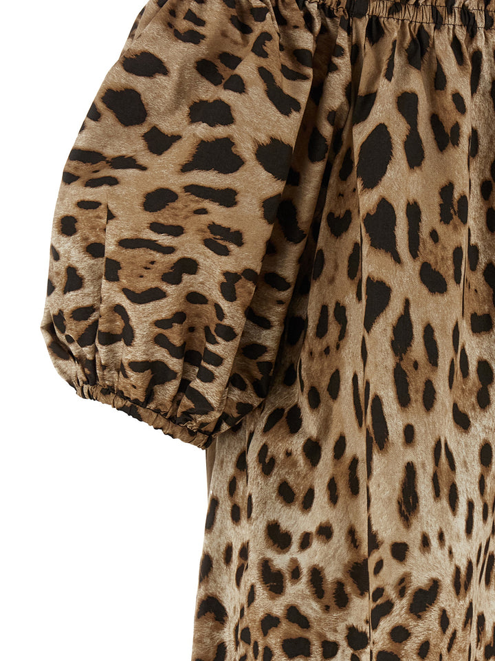 Dolce & Gabbana Animal Print Cotton Top Top - Marrone | 9472fe8e113e4f1dccc25c957a7fb19ac36c3aee