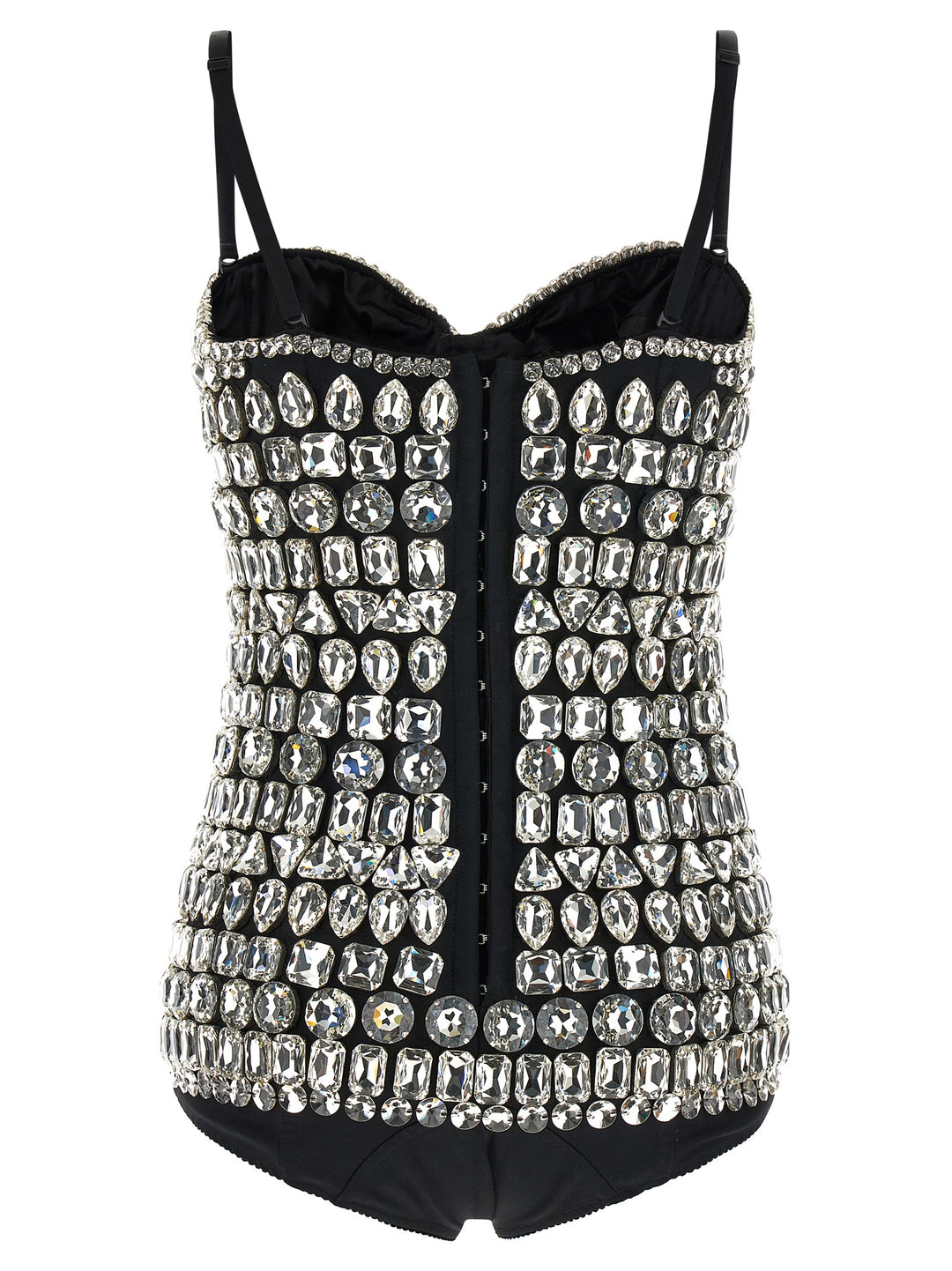 Dolce & Gabbana Crystal Bodysuit Top - Silver | 8e70be316b6227a53c3060d9404ccd8f58b18158