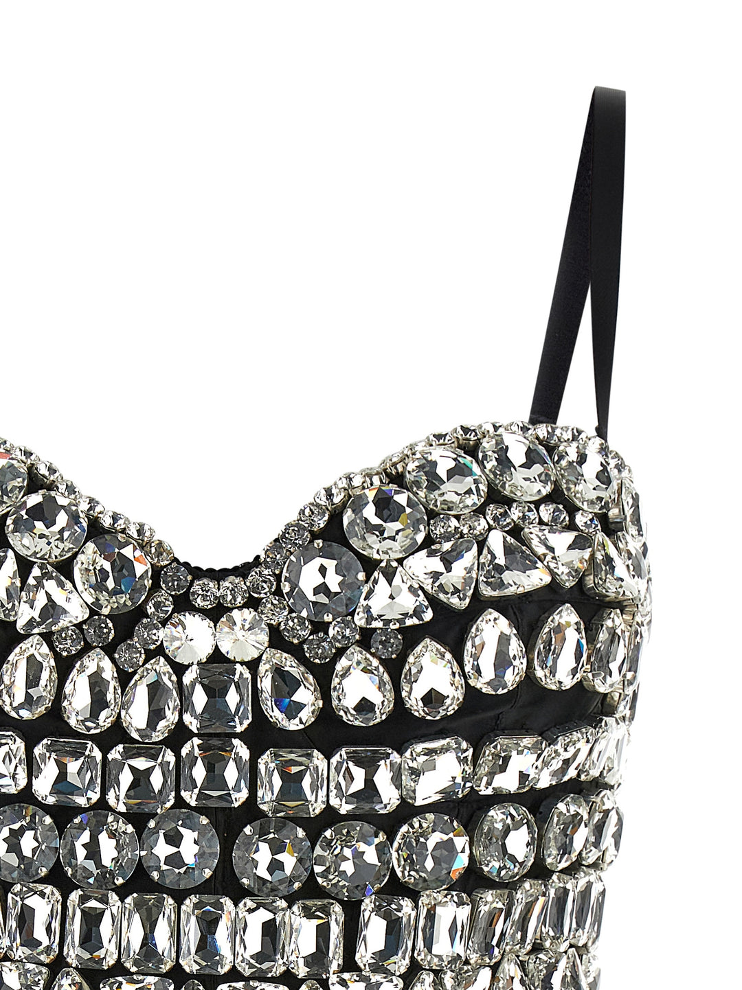 Dolce & Gabbana Crystal Bodysuit Top - Silver | 7295c58719413717e2ab126b10d017c7464d9797