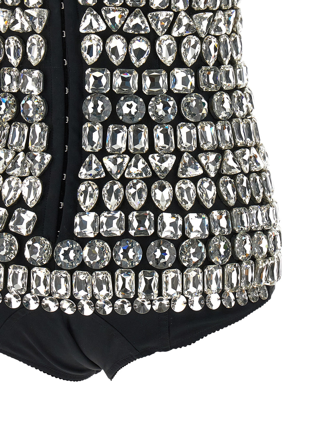 Dolce & Gabbana Crystal Bodysuit Top - Silver | d16a0a358d4fc9b8724445c3de781f195b50087b