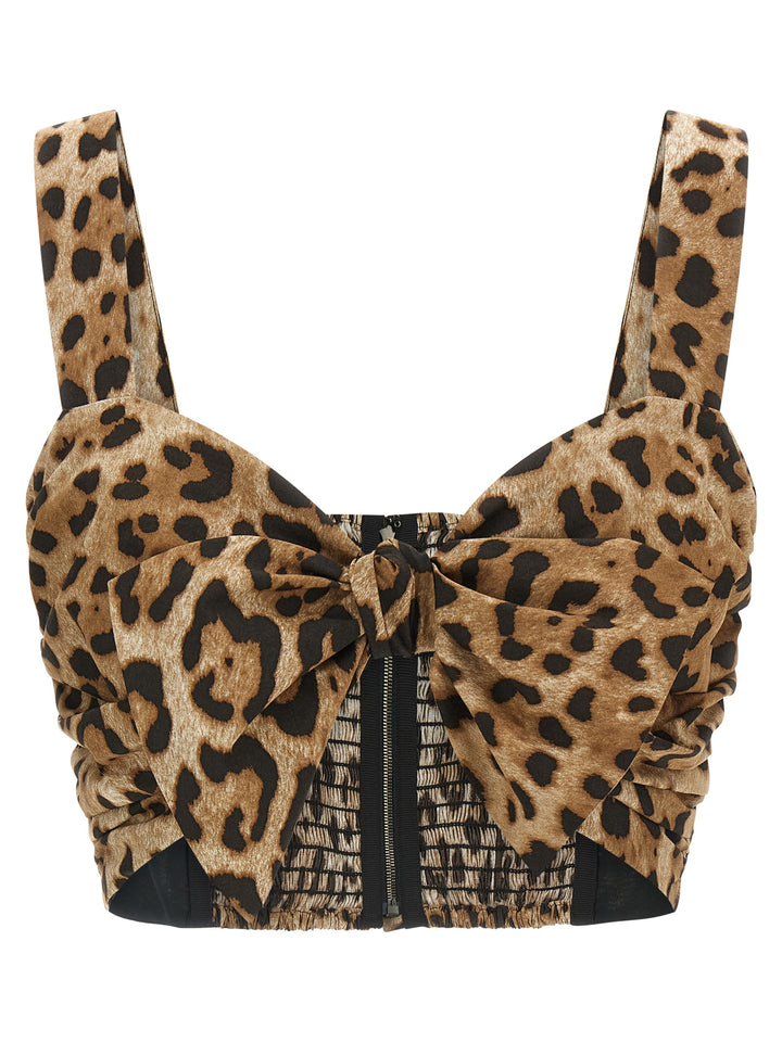 Dolce & Gabbana Sweetheart Neckline Top Top - Marrone | c6ba430a9eadb435c25692847653f0fc6953b29c