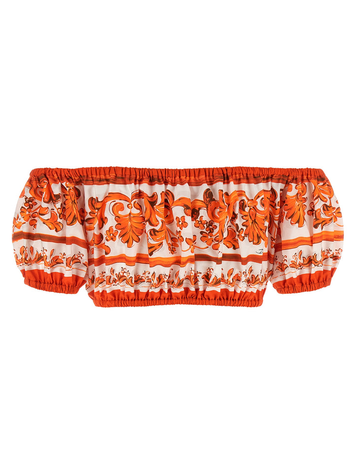 Dolce & Gabbana Maiolica Top - Arancione | fff14b92cdbff9edca4b1c5632f64760f9aa411d