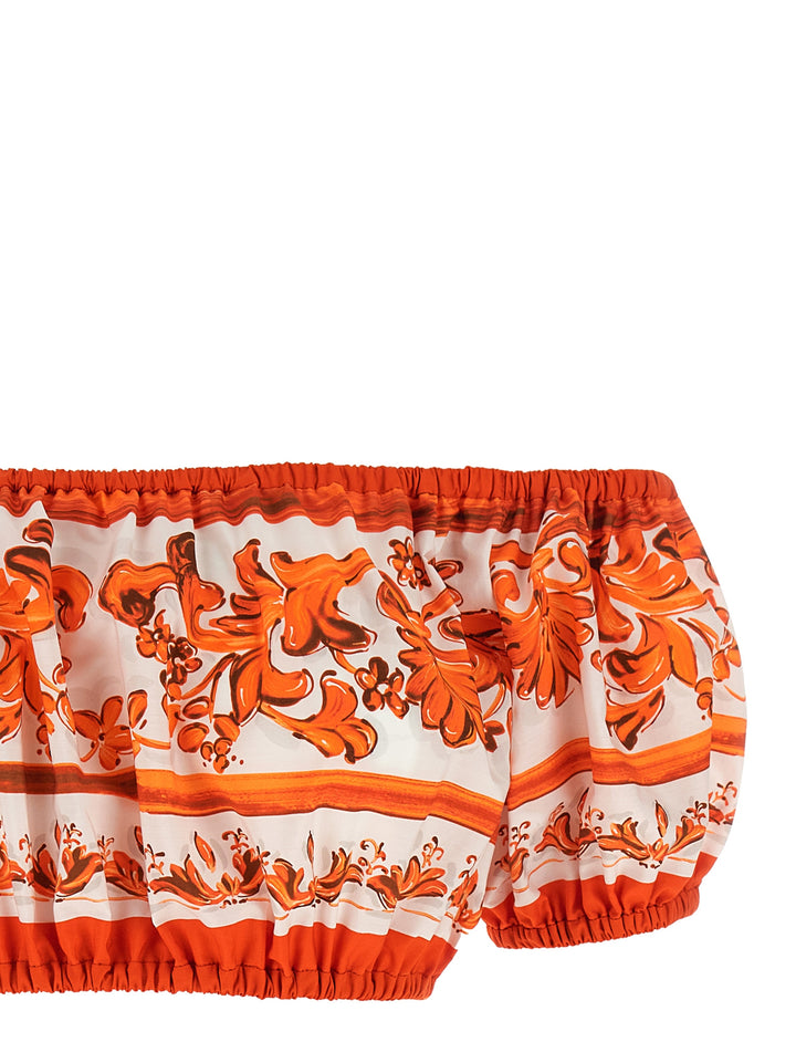 Dolce & Gabbana Maiolica Top - Arancione | 766b6b25684b2a9cd4166bed48c5032067e3c927