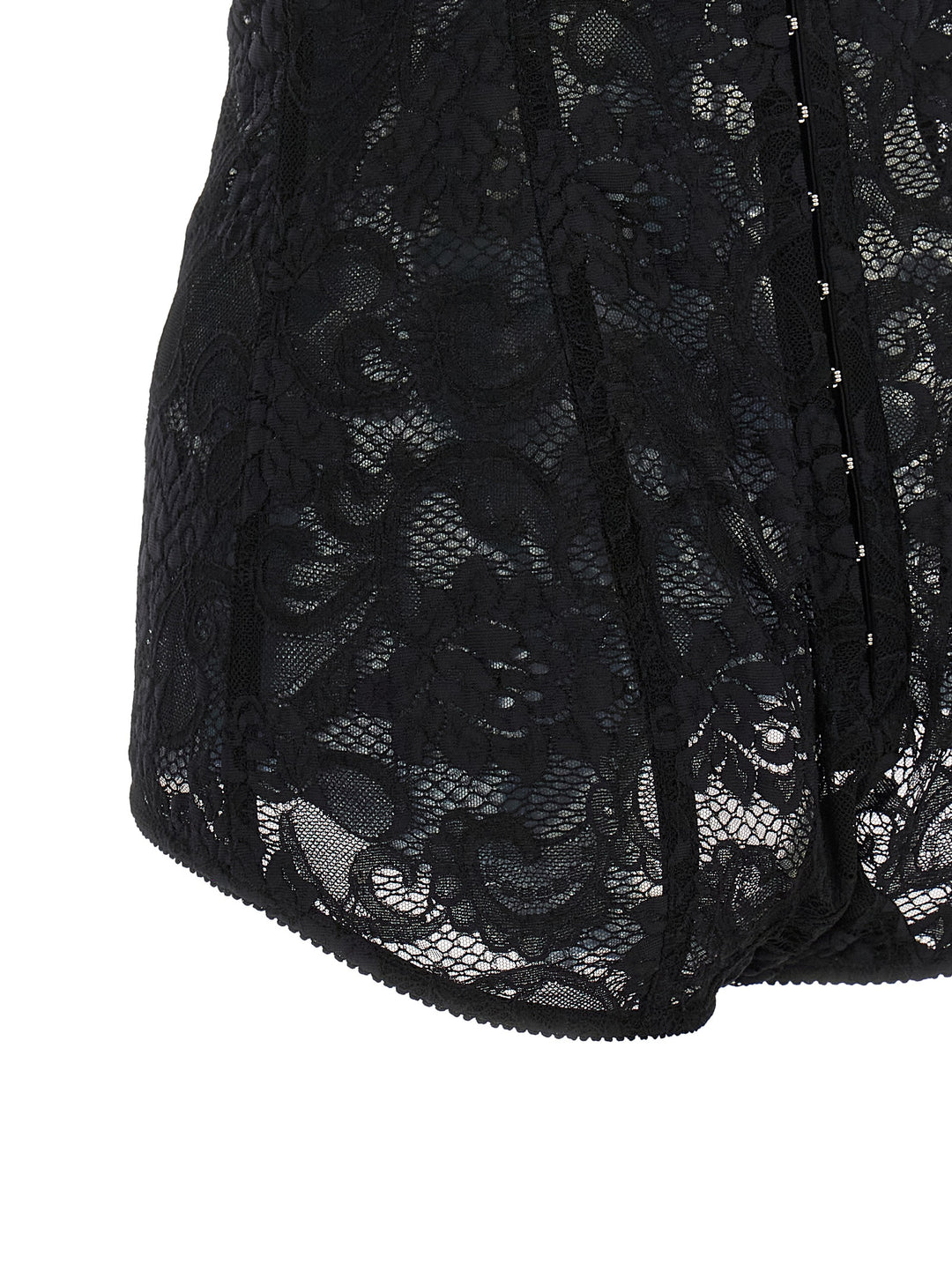 Dolce & Gabbana Satin And Lace Corsetry Bodysuit Top - Nero | 6d7bd60c10ad42b94bbbc9cf6f6bded5387c8e7a