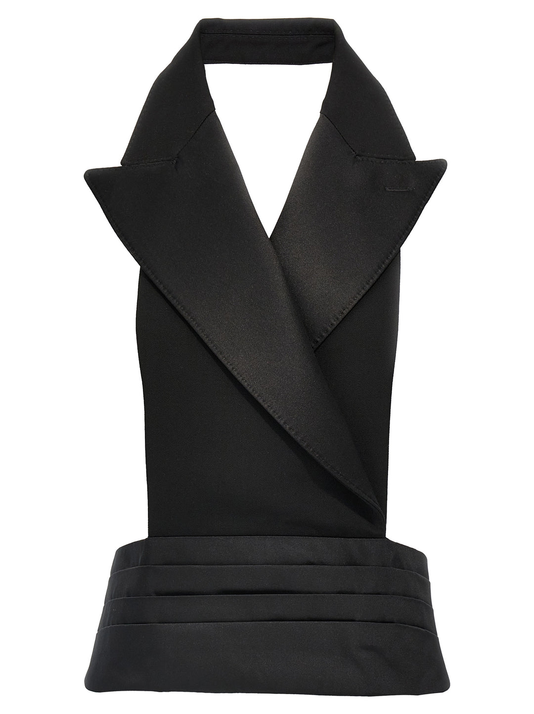 Dolce & Gabbana Double-Breasted Bare Back Vest Gilet - Nero | 03ccbd85ef7acca824317709a1fdcaa79c77ff1a