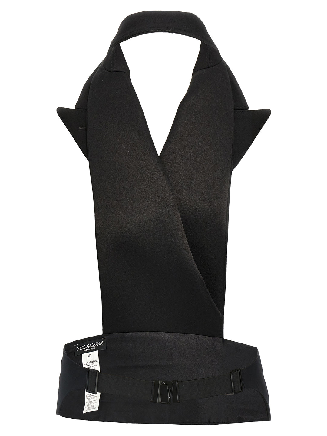 Dolce & Gabbana Double-Breasted Bare Back Vest Gilet - Nero | e13153ad8a0fcabf46b4242944e4a06eea159fd7