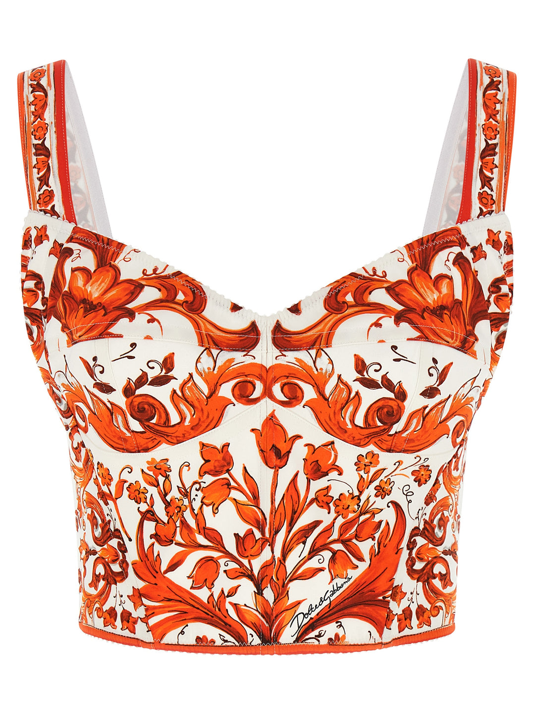 Dolce & Gabbana Maiolica Top - Arancione | 19cae9bdf72a84988e799047887f1761437b7a88