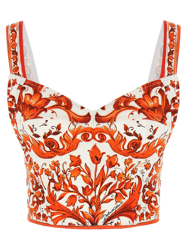 Dolce & Gabbana Maiolica Top - Arancione | 19cae9bdf72a84988e799047887f1761437b7a88
