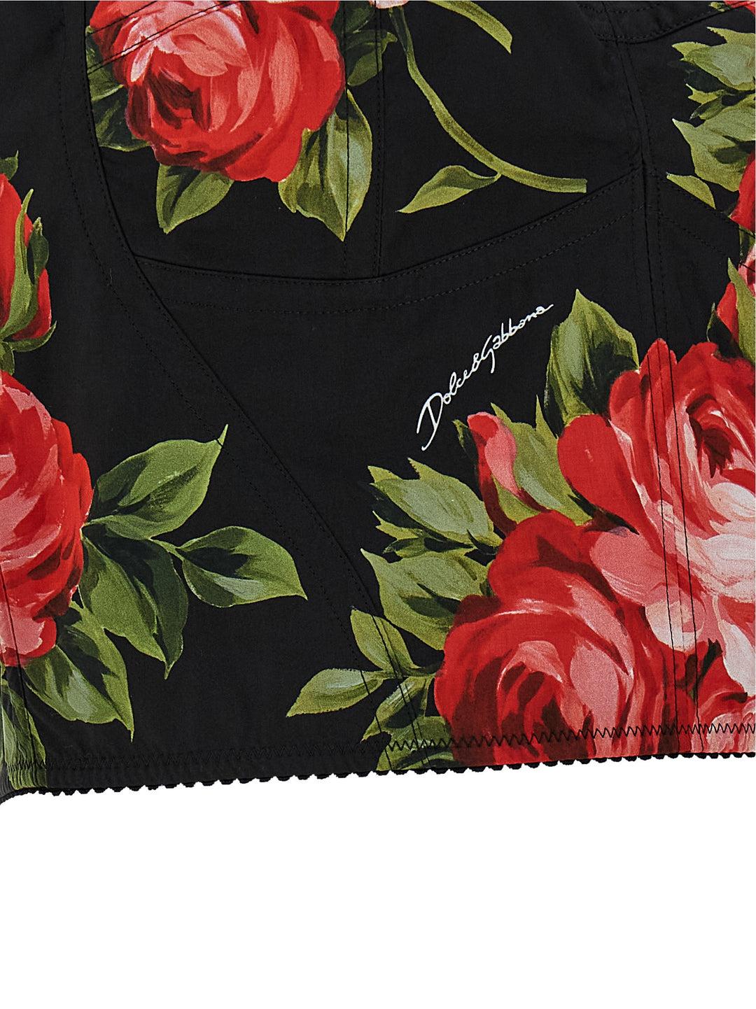 Dolce & Gabbana Bouquet Rose Top - Nero | 87e8b5f6639fe21682d188b7c2850c4f704d0c49
