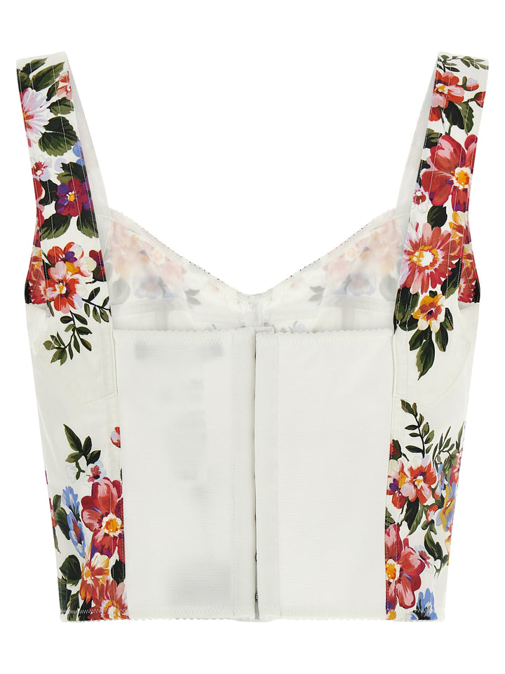Dolce & Gabbana Mazzo Di Fiori Top - Bianco | 9c58e4b84863ae341198c22c8e2e1907998db619