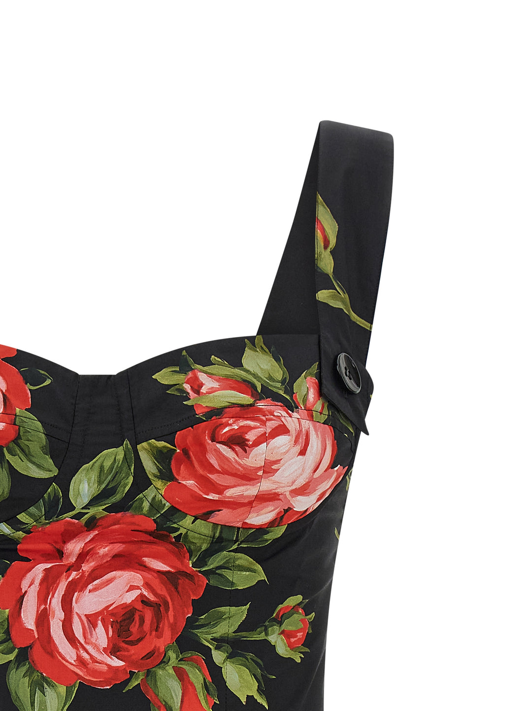 Dolce & Gabbana Bouquet Rose Top - Nero | f15343fb95645b0d64f580ae496dfda3e559eb96