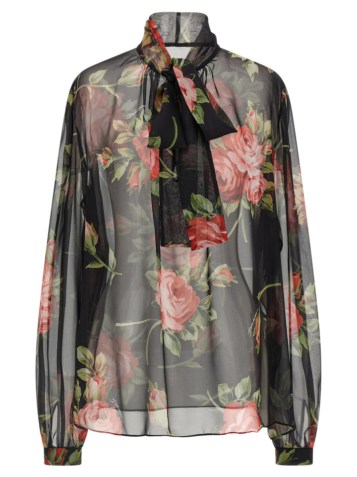 Dolce & Gabbana Bouquet Rose Top - Nero | 7db99927afeaa26cb31df8022b985f8aa30aea87