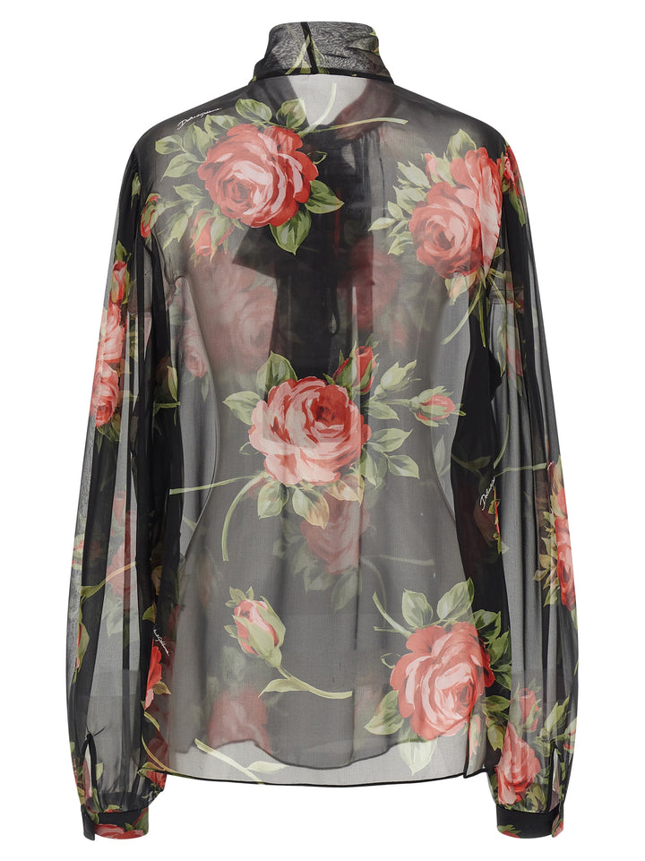 Dolce & Gabbana Bouquet Rose Top - Nero | c0adc1a9fa65480598332be0e5bd4b0d1c84b449