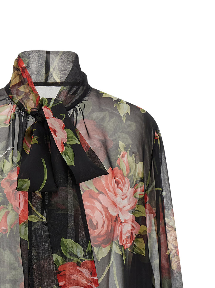 Dolce & Gabbana Bouquet Rose Top - Nero | 8ff40c4b1658c76878f3be935f66ed3e3972dfff