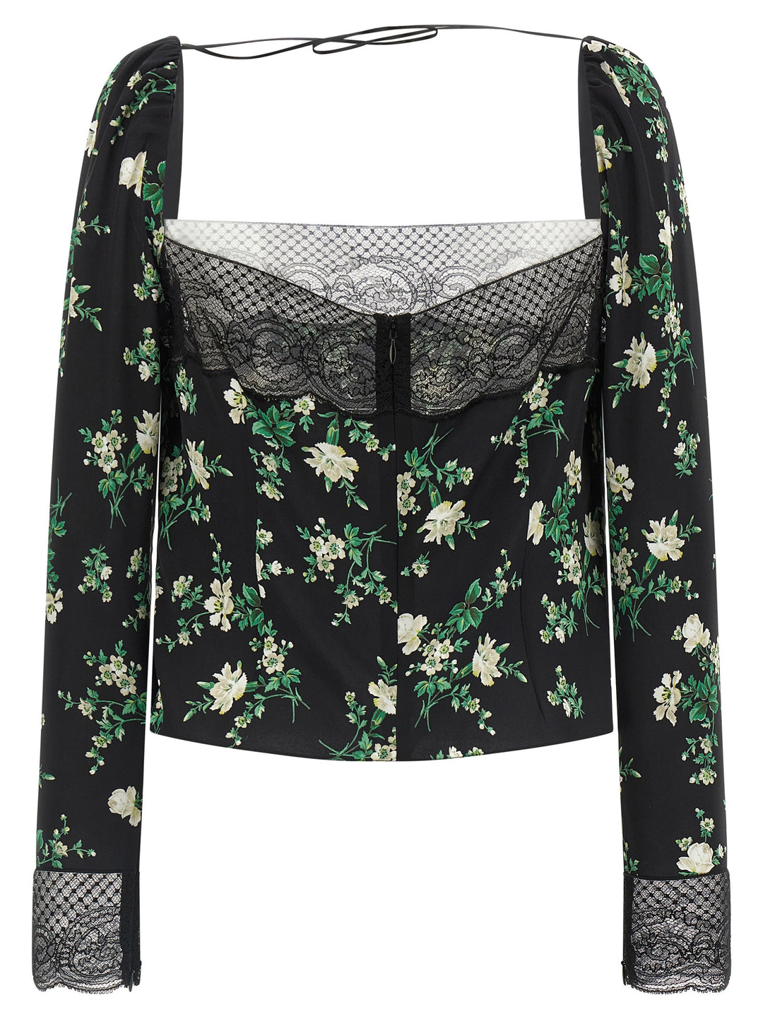 Dolce & Gabbana Flower Print Top Top - Nero | 41a7250a2542b11ed1c74ec6be1e70cbf64f7480